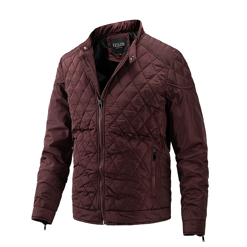  New Men Windbreaker Winter Coat Light Cotton Jacket Outwear Casual Zip Up Warm  - £217.02 GBP