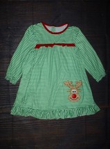 NEW Boutique Christmas Reindeer Girls Pajamas Nightgown - $11.04
