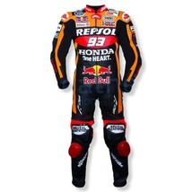 Marc Marquez Repsol Black Motorcycle Rider Leather Racing Suit  - $410.08 CAD
