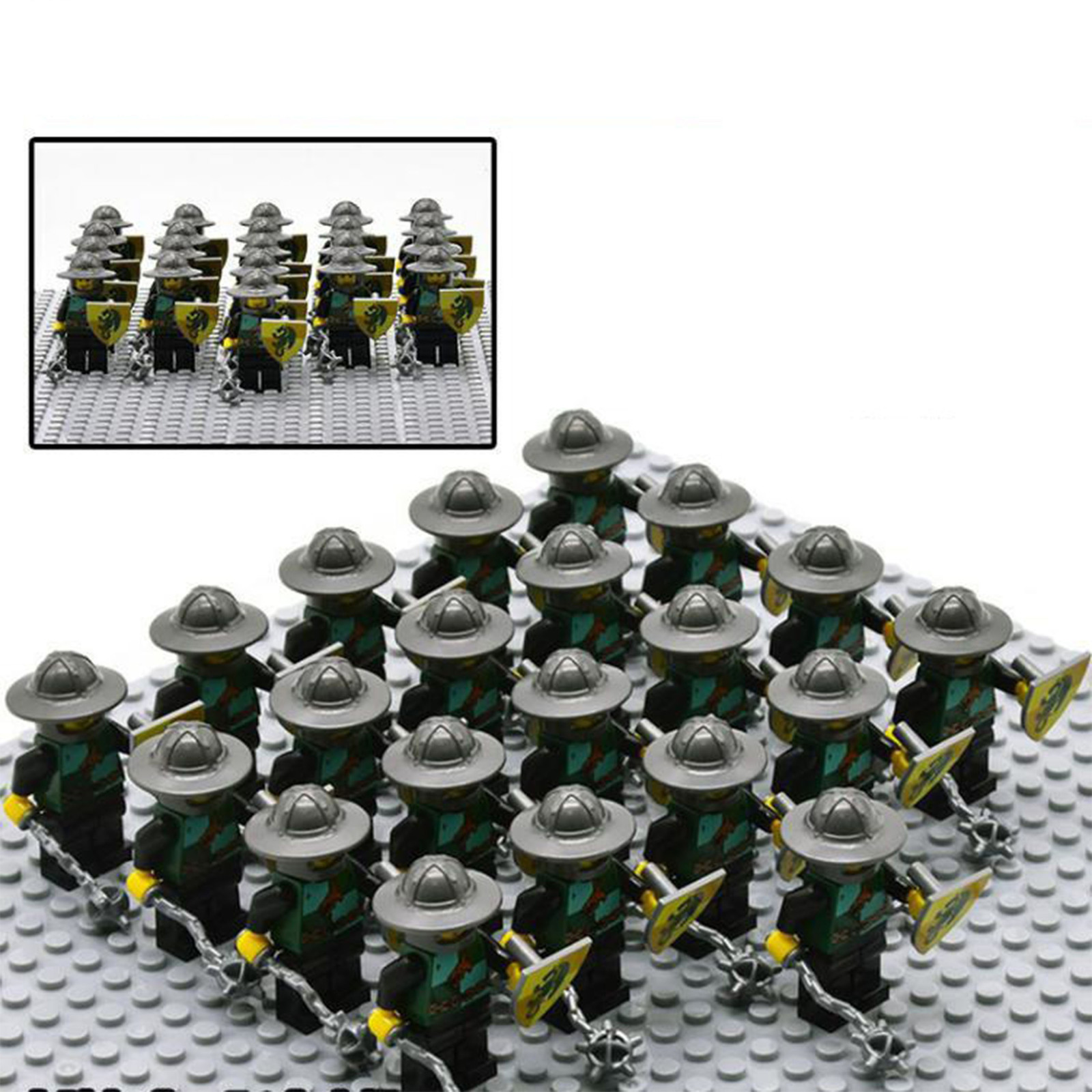 Medieval War Castle Dragon Knight Army Set 21 Minifigures Lot