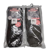 2 Pair Mukluks Thermal Socks Mens Size 10-13 Plain Solid Mid Calf Full Toe - $23.02