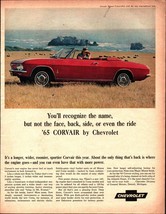 1965 Chevrolet Corvair Monza Convertible Ad  The New International Look c1 - $24.11