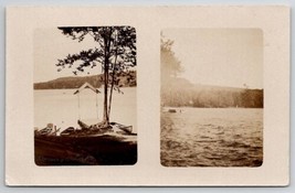 Oquaga Lake NY RPPC Boats On Shore Broome County New York Photo Postcard A48 - $19.95