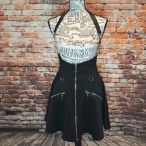 Killstar Goth Emo Punk Suspender Pinstripe Skirt - S - £39.34 GBP