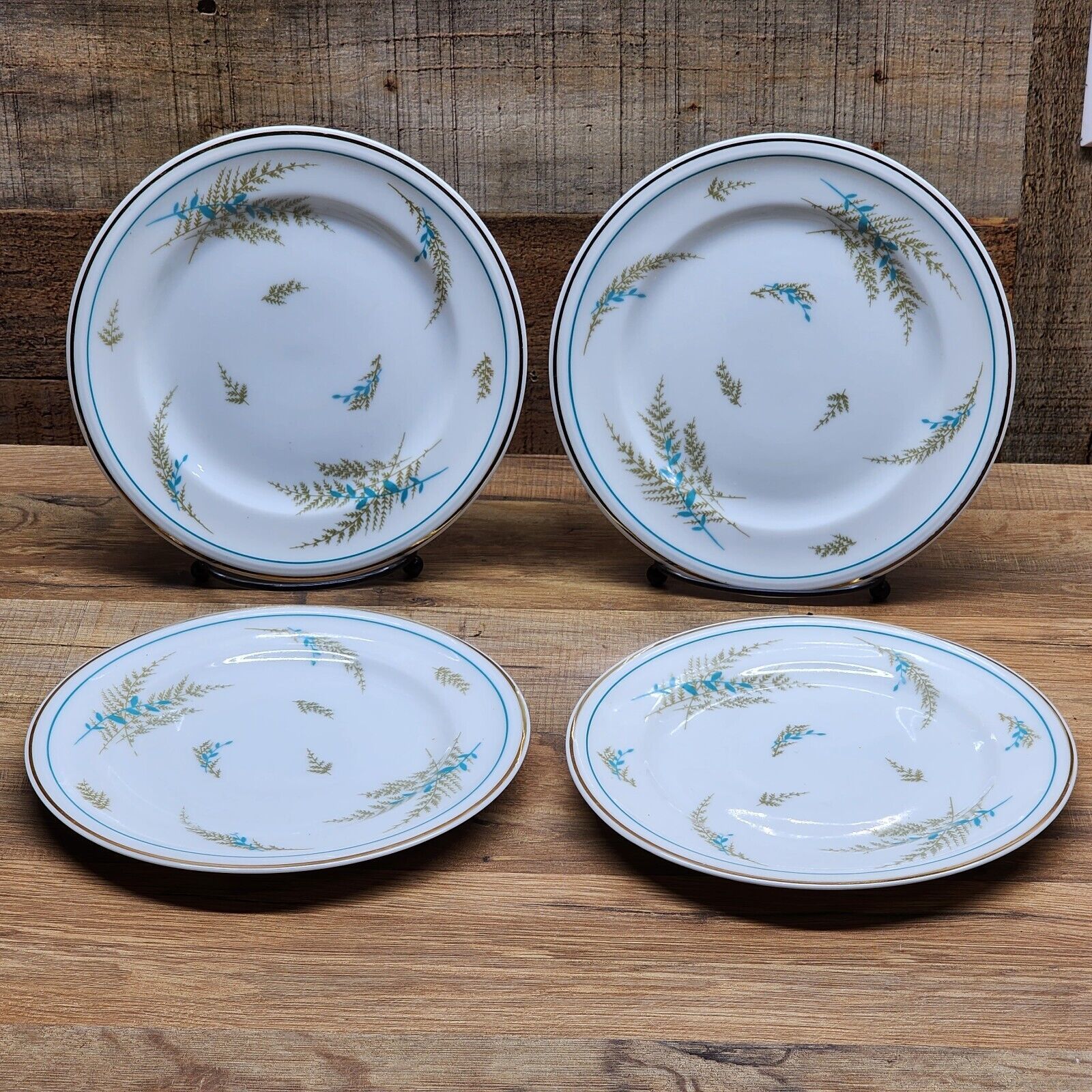 Primary image for RARE Charles Ahrenfeldt Limoges 7⅝” Luncheon Plates (4) Pattern AHR755 - France