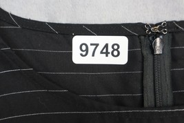 Loft Shirt Womens 0 Black Peplum Fit &amp; Flare Short Bell Sleeve Ruffle Striped - £23.72 GBP