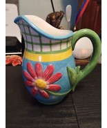 Cooks club Floral Ceramic Pitcher Tulip 7&quot; - $13.76