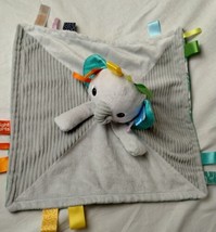 Bright Start Elephant Lovey Baby Security Blanket Infant Plush Grey Soft Palm - $12.86