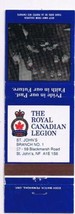 Matchbook Cover Royal Canadian Legion St John&#39;s NL Branch No 1 Poker - £0.56 GBP