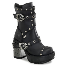 DEMONIA SINISTER-201  Women&#39;s Black  3&quot; Chromed ABS Heel Molded Platform... - £102.18 GBP