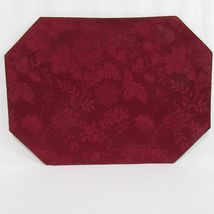 Royalton Floral Damask Burgundy Red 4-PC Placemat Set - £18.88 GBP