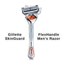 Gillette SkinGuard Flex-handle Men&#39;s Razor, 2 Blades - £19.17 GBP