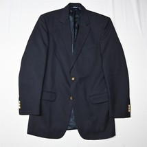 Botany 500 41L 42L Navy Blue Gold Button 100% Wool Blazer Suit Jacket Sp... - $54.99