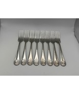 Set of 8 Reed &amp; Barton 18/10 Stainless Steel SEA SHELLS Salad Forks - $168.39 CAD