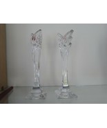 Pair of Mikasa Crystal Candle Holders BONUS 9.5&#39;&#39; Tall-candles included - $317.02 MXN