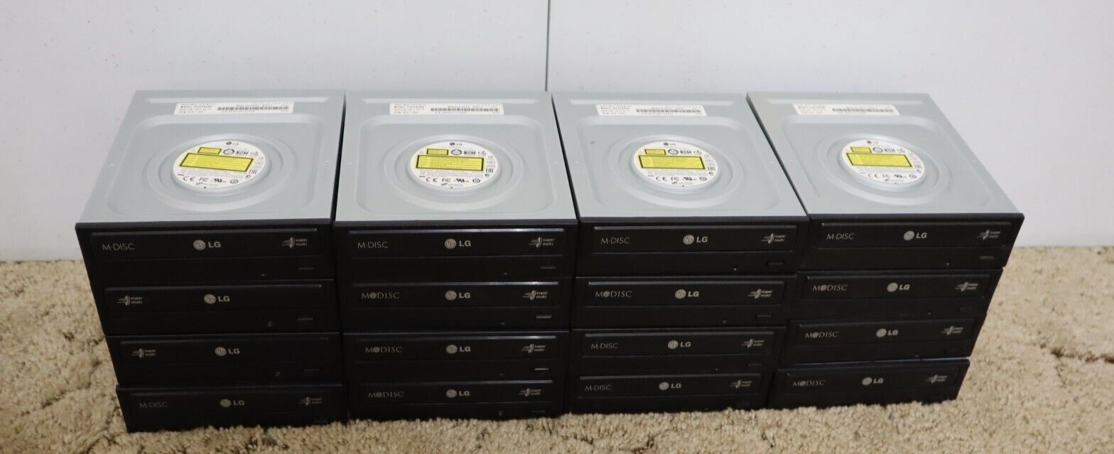 LG Internal 24X Super-Multi DVD SATA Rewriter DVD-/+RW GH24NS Series Lot of 16 - $69.25