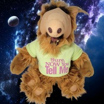 Vintage 1988 Alf Plush Tee &quot;So Now You Tell Me&quot; Retro Stuffed Toy Alien Life For - £14.46 GBP