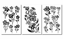 14&quot; Hawaiian Plumeria Painting Stencils Wall Craft Airbrush Flower Template 3PK - £7.84 GBP