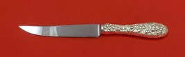 Rose by Stieff Sterling Silver Steak Knife Serrated HHWS Custom 8 1/2&quot; - £62.50 GBP