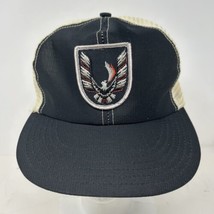 Horizon Fire Breathing Eagle Crest Truckers Patch SnapBack Mesh Hat Made... - £12.63 GBP