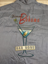 Tommy Bahama Bar None Martini Rayon Short Sleeve Button Shirt Blue Mens Large - £16.16 GBP