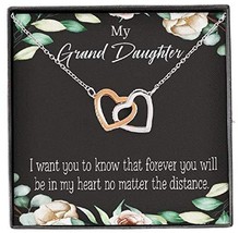 Express Your Love Gifts to My Granddaughter Forever in My Heart Inseparable Neck - £43.48 GBP