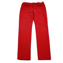 JCP Pants Womens 31 Red Skinny Mid Rise Button Zip 5 Pocket Design Denim... - £22.72 GBP