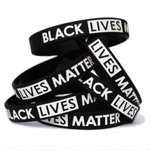 50 Child Size Black Lives Matter Wristbands - Awareness Wrist Band Bracelets - £31.48 GBP