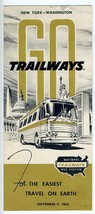 National Trailways Bus System New York Washington Timetable 1964 - $23.73