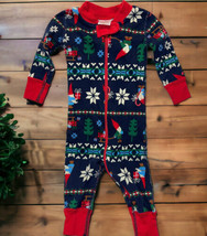 Hanna Anderson Christmas Pajamas One Piece size  3-6 months Gnome Tree P... - $16.82