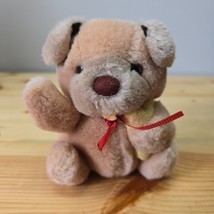 Vintage Russ Berrie Puppy Dog Plush Taffy Bone Stuffed Animal 5 Inch - $21.73