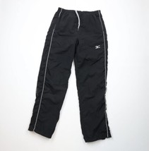 Vintage 90s Mizuno Mens Size Medium Spell Out Lined Windbreaker Pants Black - $44.50