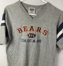 Vintage Chicago Bears T Shirt Embroidered Logo Men’s Large Gray NFL Football 90s - £15.97 GBP