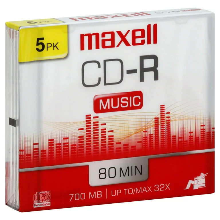 Maxell CD-R 80 Gold Recordable Music CD&#39;S-5PK by Maxell CD-R 80 Gold Rec... - £12.62 GBP