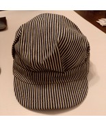 J Hats Blue White Stripe Cap Railroad Train Conductor Hat Child Size Large - $187.41 MXN