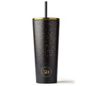 Starbucks 50th Anniversary Tumbler Cold Cup Stainless Steel Black-Gold 1... - $87.12