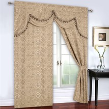 Regal Home Collections Sienna 5-Piece Printed Window Curtains - 54In W X, Gold - $42.99