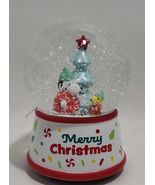 Peanuts Snoopy &amp; Woodstock &quot;Merry Christmas&quot; 100MM Musical Snow Globe - $828.54 MXN