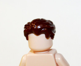 Minifigure Brown Wavy Male Hair Piece Custome - $4.16