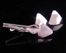 Vintage Tuxedo cufflinks / silver triangle / geometric Cufflinks / Art Deco tiec - £131.89 GBP