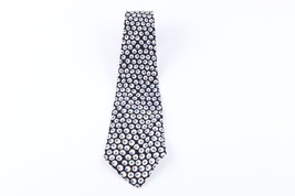 Vtg 30s 40s Rockabilly Distressed Hand Block Wool Geometric Neck Tie Dre... - $19.75