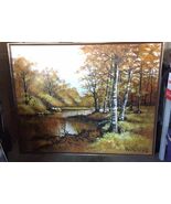 Large 61"x 49" Original Walter Sherwood Landscape Oil Painting Signed Ar... - $297.00