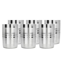 Stainless Steel Glass Set Ideal for Coffee &amp; Tea  Plain 300ml Set of 6 Pcs - £20.28 GBP