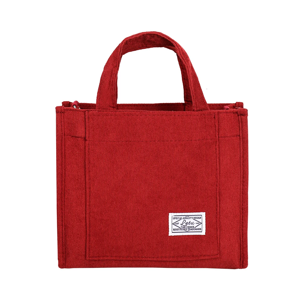 Corduroy ladies handbags new trend single shoulder bag solid color buckl... - $18.52