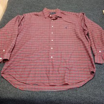 Vintage Ralph Lauren Shirt Men XL Red Plaid Lowell Sport 100% Cotton - £21.92 GBP
