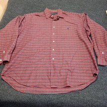 Vintage Ralph Lauren Shirt Men XL Red Plaid Lowell Sport 100% Cotton - £21.61 GBP