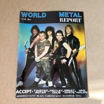 Revista 1984 World Metal Report Accept Cubierta Motley Crue Van Halen Gran White - £15.53 GBP