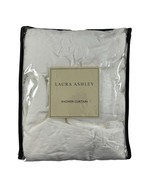 Laura Ashley Adeline Shower Curtain 72&quot; Lattice Applique Ruffles Cotton ... - £22.68 GBP