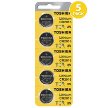 Toshiba CR2016 3V Lithium Coin Cell Battery (5 Batteries) - £11.78 GBP