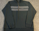 Travis Mathew Sweater Mens XL Black Striped 1/4 Quarter Zip Pullover Per... - $29.64